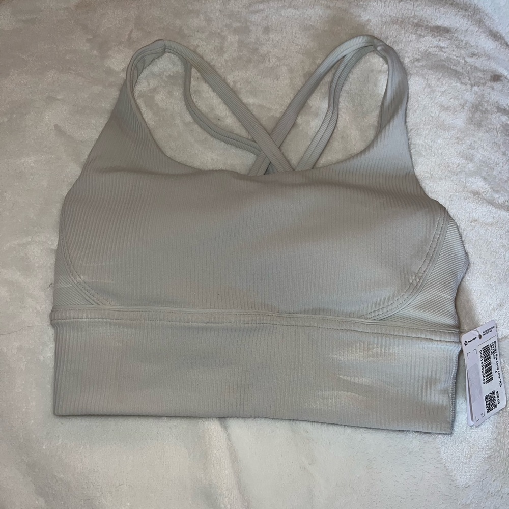 Lululemon energy long line rib bra vapor new size 4